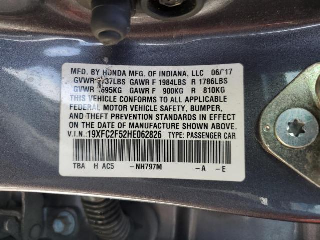 2017 HONDA CIVIC LX - 19XFC2F52HE062826