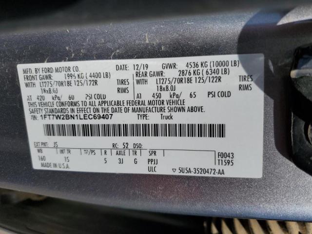 2020 FORD F250 SUPER - 1FT7W2BN1LEC69407