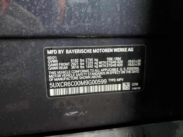 2021 BMW X5 XDRIVE4 - 5UXCR6C00M9G00599