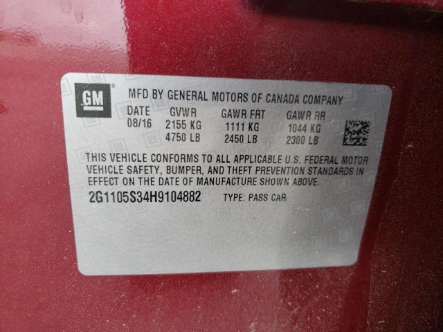 2017 CHEVROLET IMPALA LT - 2G1105S34H9104882