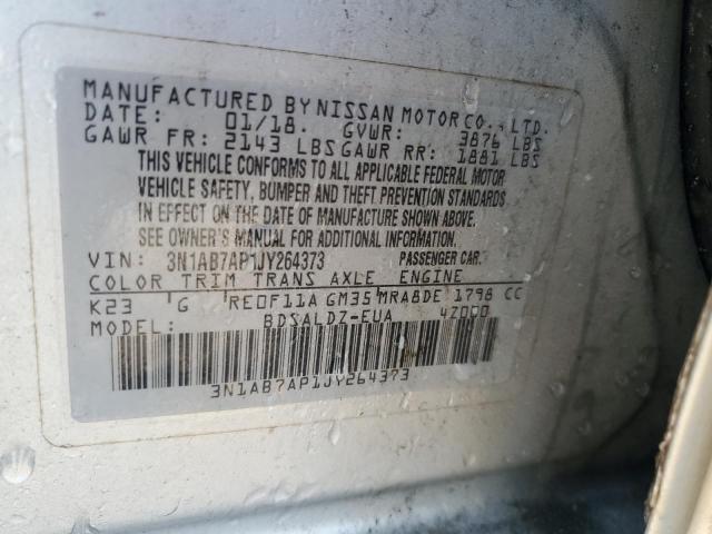 2018 NISSAN SENTRA S - 3N1AB7AP1JY264373