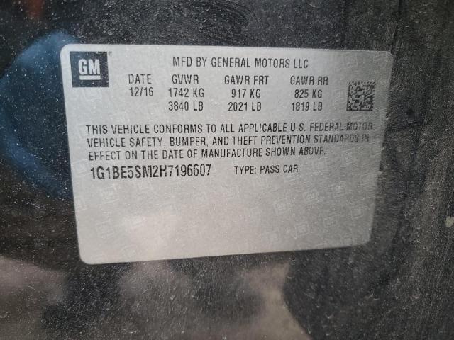 2017 CHEVROLET CRUZE LT - 1G1BE5SM2H7196607