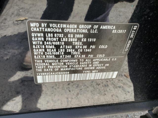 2018 VOLKSWAGEN ATLAS 1V2BR2CA4JC502006