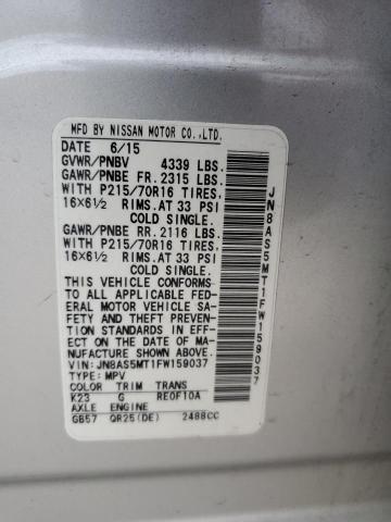 2015 NISSAN ROGUE SELE JN8AS5MT1FW159037
