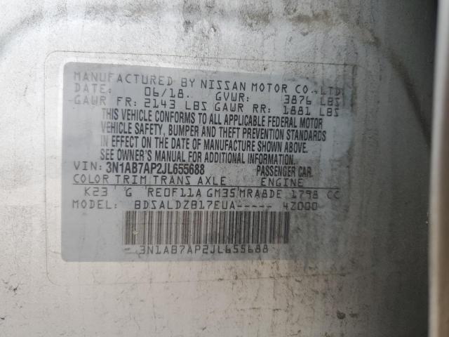 2018 NISSAN SENTRA S - 3N1AB7AP2JL655688