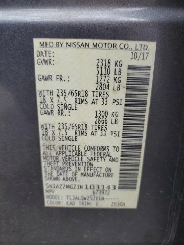 2018 NISSAN MURANO S - 5N1AZ2MG2JN103143