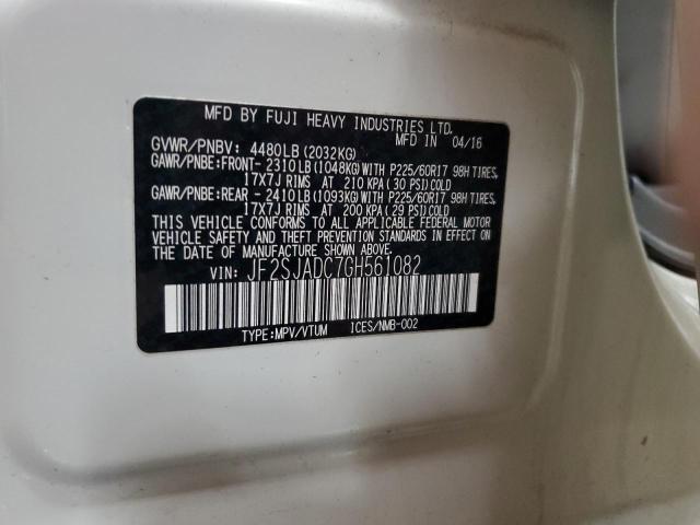 2016 SUBARU FORESTER 2 - JF2SJADC7GH561082