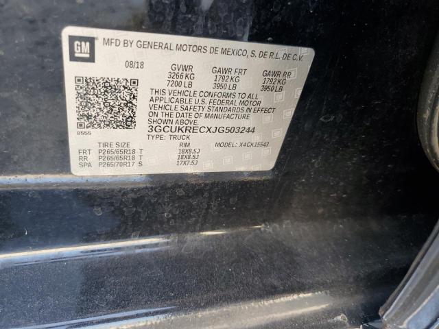 2018 CHEVROLET SILVERADO - 3GCUKRECXJG503244