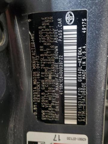4t1bk1eb4du039722 - 2013 Toyota Avalon Base - #53693165