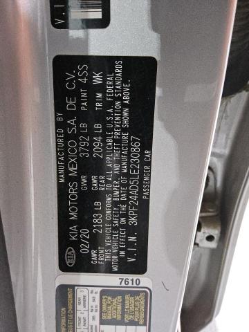 2020 KIA FORTE FE 3KPF24AD5LE230867