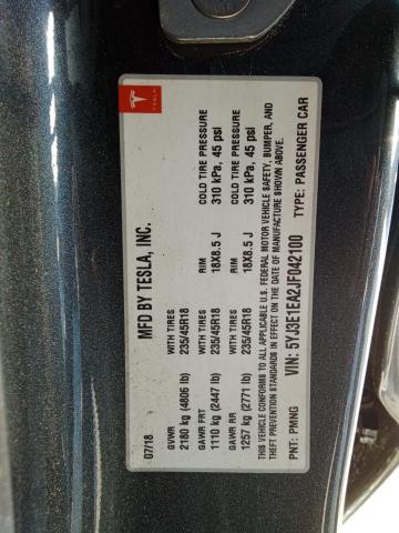 2018 TESLA MODEL 3 5YJ3E1EA2JF042100