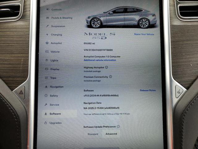 2015 TESLA MODEL S 85 5YJSA1H28FFP78686
