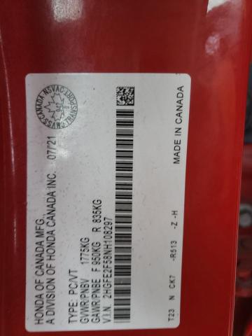 2022 HONDA CIVIC SPORT - 2HGFE2F58NH108297