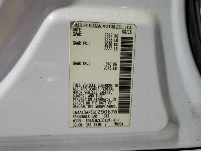 2016 NISSAN ALTIMA 2.5 - 1N4AL3AP3GC290676