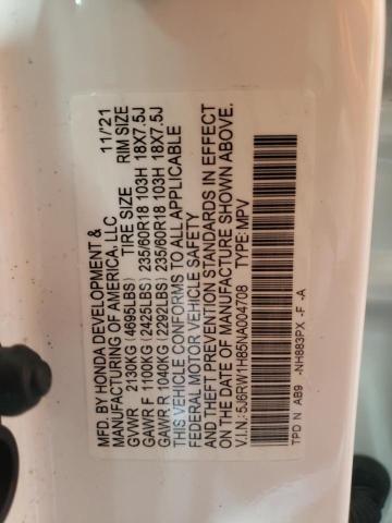2022 HONDA CR-V EXL - 5J6RW1H85NA004708