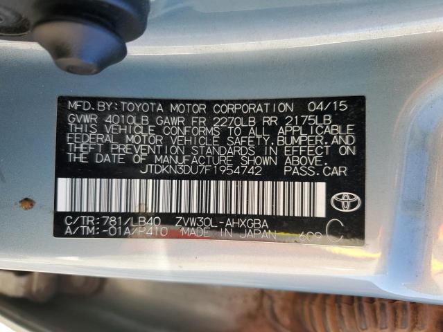 2015 TOYOTA PRIUS - JTDKN3DU7F1954742