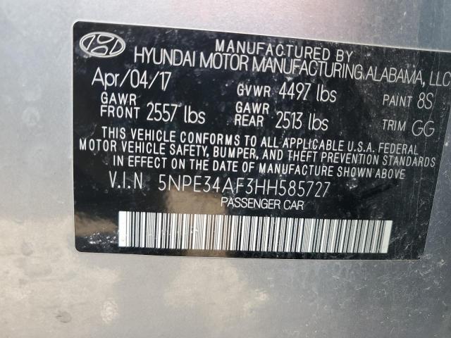 2017 HYUNDAI SONATA SPO - 5NPE34AF3HH585727