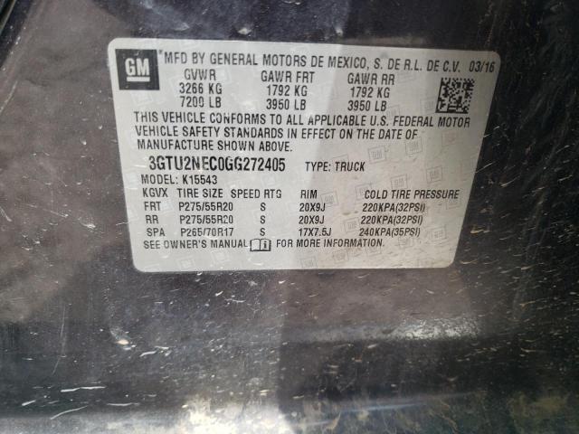 2016 GMC SIERRA K15 - 3GTU2NEC0GG272405