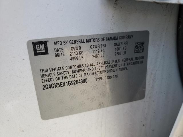 2016 BUICK REGAL 2G4GK5EX1G9204880