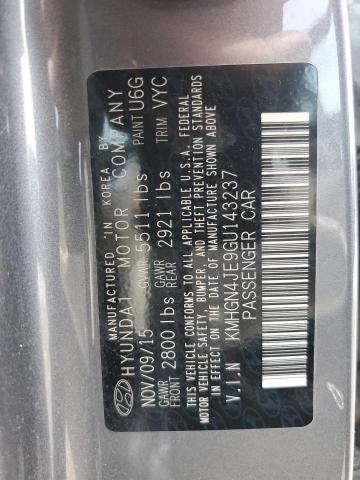2016 HYUNDAI GENESIS 3. - KMHGN4JE9GU143237