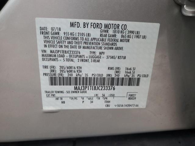 2018 FORD ECOSPORT S - MAJ3P1TE8JC233376