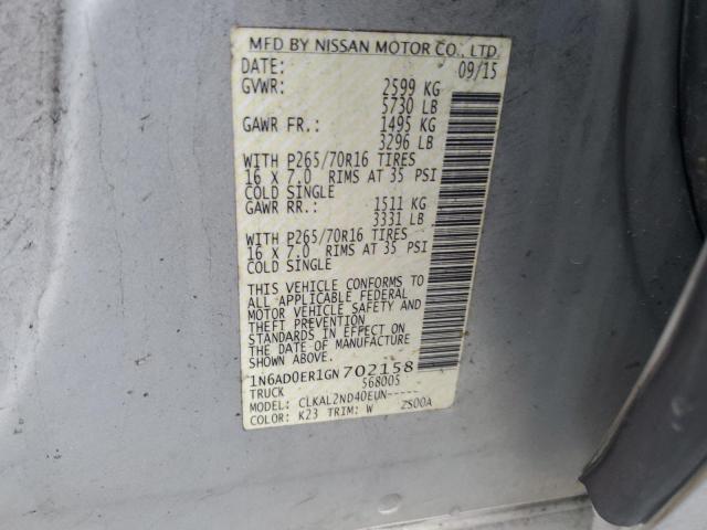2016 NISSAN FRONTIER S - 1N6AD0ER1GN702158