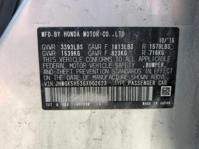 2016 HONDA FIT LX JHMGK5H53GX002623