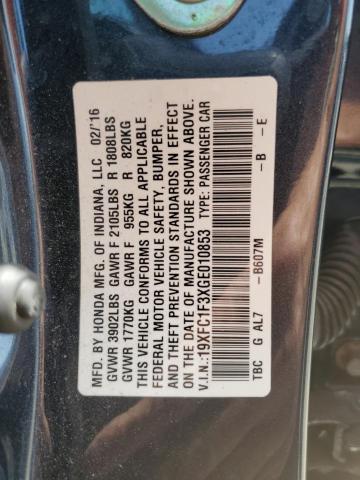 2016 HONDA CIVIC EX - 19XFC1F3XGE010853
