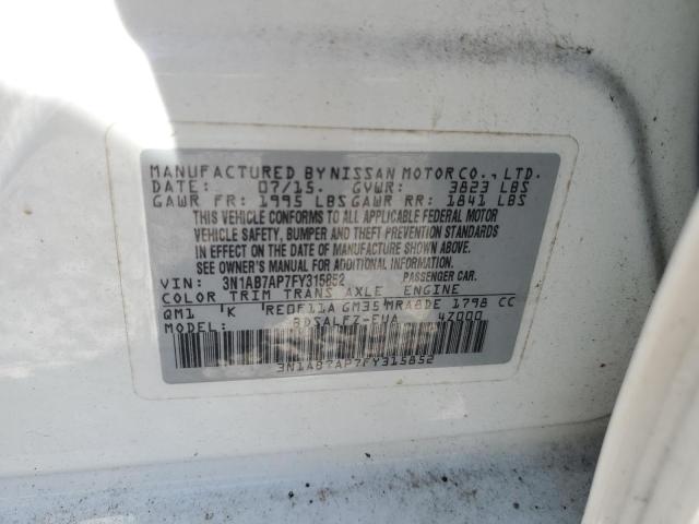 2015 NISSAN SENTRA S - 3N1AB7AP7FY315852