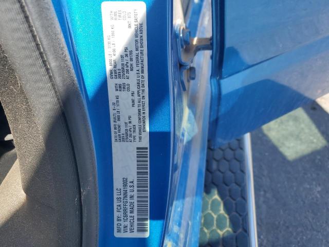 2022 RAM 1500 BIG H - 1C6RRFFG7NN419002
