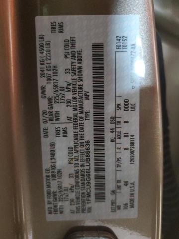 2020 FORD ESCAPE SE - 1FMCU9G66LUB86636