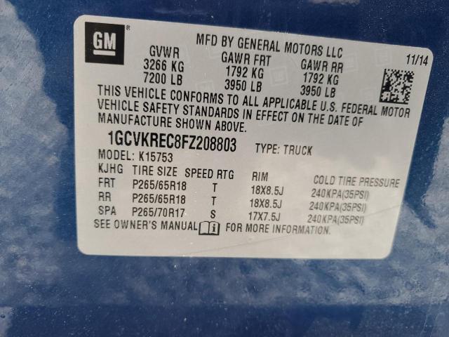 2015 CHEVROLET SILVERADO - 1GCVKREC8FZ208803
