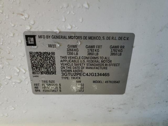2018 GMC SIERRA K15 - 3GTU2PEC4JG134465