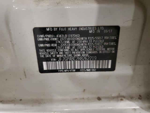 2017 SUBARU CROSSTREK - JF2GPABC2H8262219