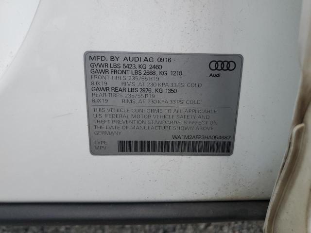 2017 AUDI Q5 PREMIUM - WA1M2AFP3HA054687