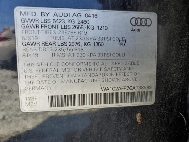 2016 AUDI Q5 PREMIUM - WA1C2AFP7GA138599