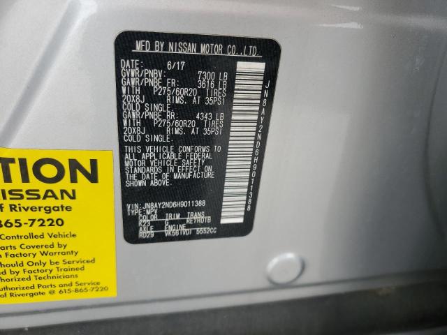 2017 NISSAN ARMADA SV - JN8AY2ND6H9011388