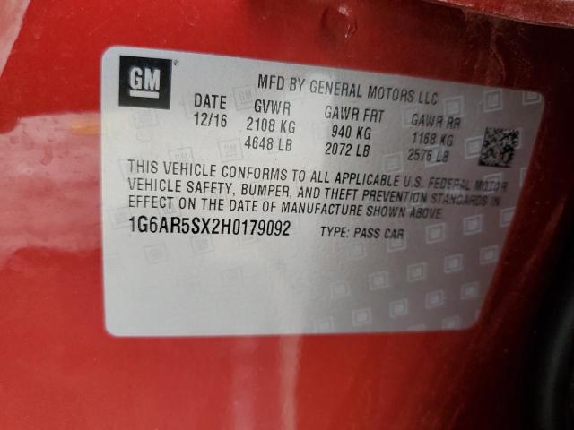 2017 CADILLAC CTS LUXURY - 1G6AR5SX2H0179092
