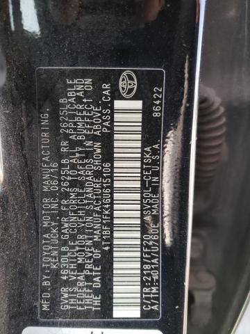 2016 TOYOTA CAMRY LE - 4T1BF1FK4GU615106