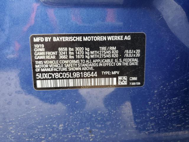 2020 BMW X6 M50I 5UXCY8C05L9B18644