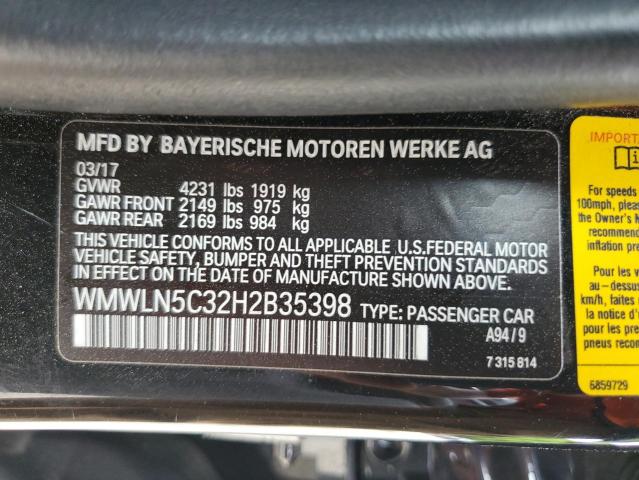 2017 MINI COOPER CLU - WMWLN5C32H2B35398