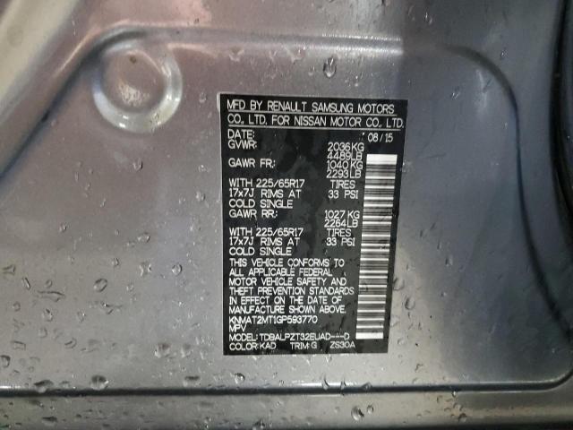 2016 NISSAN ROGUE S - KNMAT2MT1GP593770