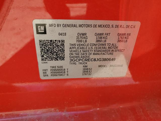 2018 CHEVROLET SILVERADO - 3GCPCREC8JG380649