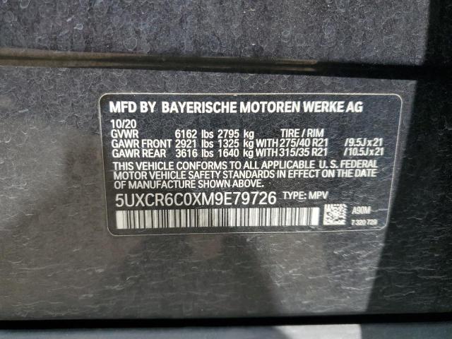 2021 BMW X5 XDRIVE4 - 5UXCR6C0XM9E79726