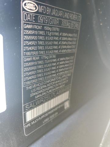 2020 LAND ROVER RANGE ROVE - SALWR2SU7LA898499