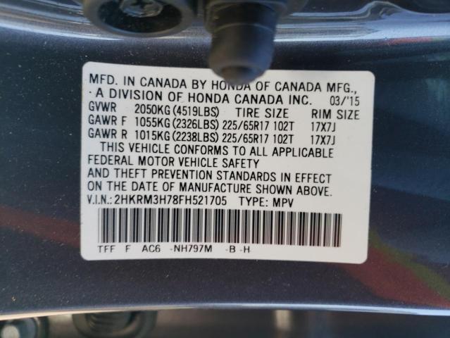 2015 HONDA CR-V EXL - 2HKRM3H78FH521705
