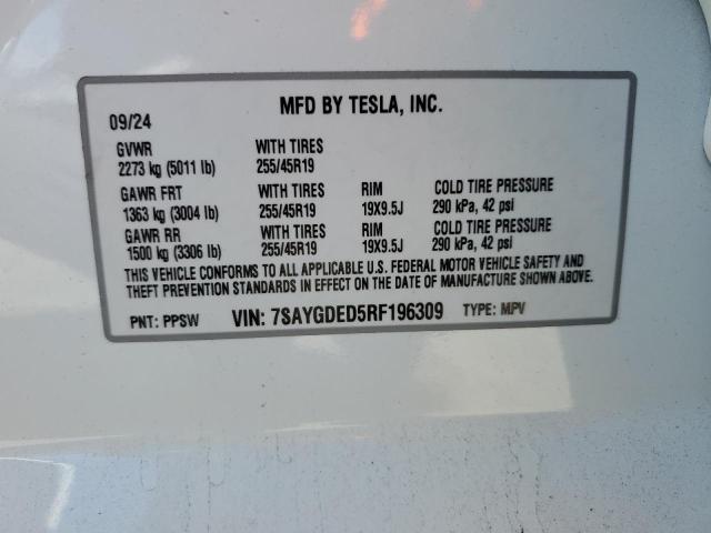 2024 TESLA MODEL Y - 7SAYGDED5RF196309