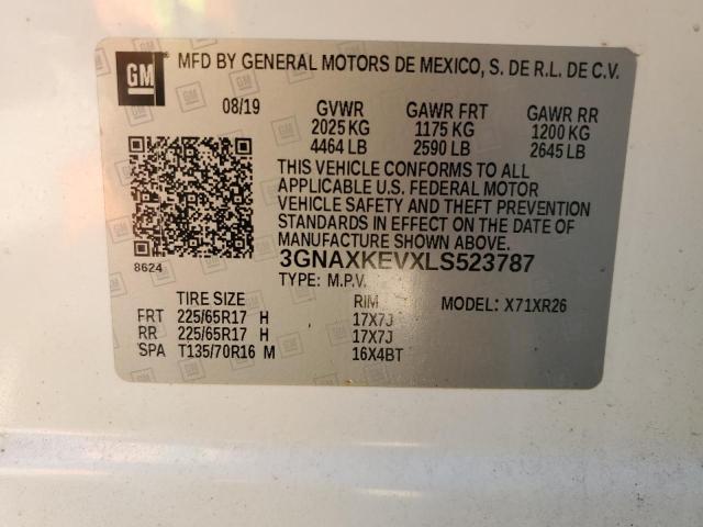 2020 CHEVROLET EQUINOX LT - 3GNAXKEVXLS523787
