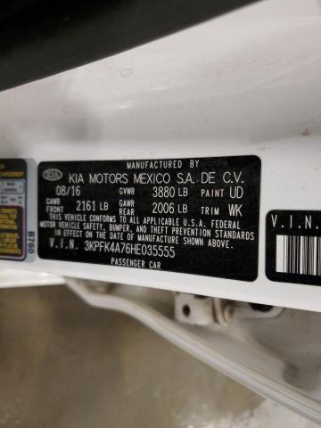 2017 KIA FORTE LX - 3KPFK4A76HE035555