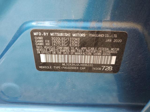 2020 MITSUBISHI MIRAGE ES - ML32A3HJ2LH006220